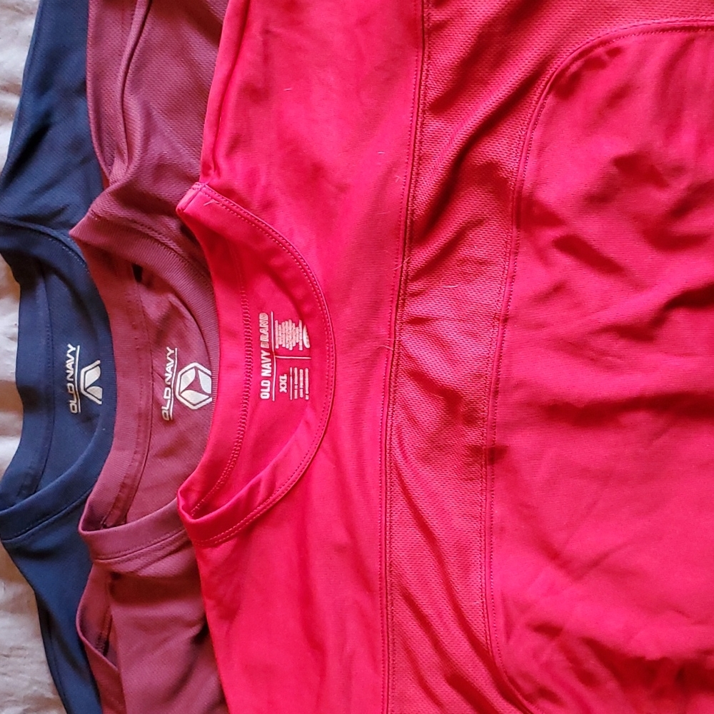 3- Old Navy XXL Mens athletic short sleeve shirts